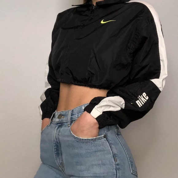 Nike Tops - NIKE Cropped Drawstring Windbreaker Jacket